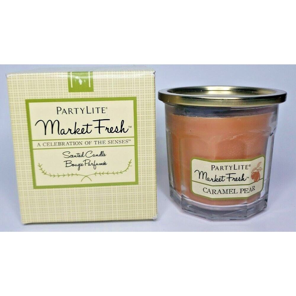 Partylite Market Fresh Jar Candle Caramel Pear P3G/G48716